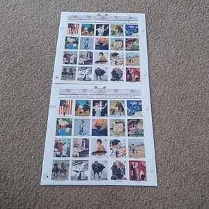 2 Stamps American Illustrators 20X $0.34